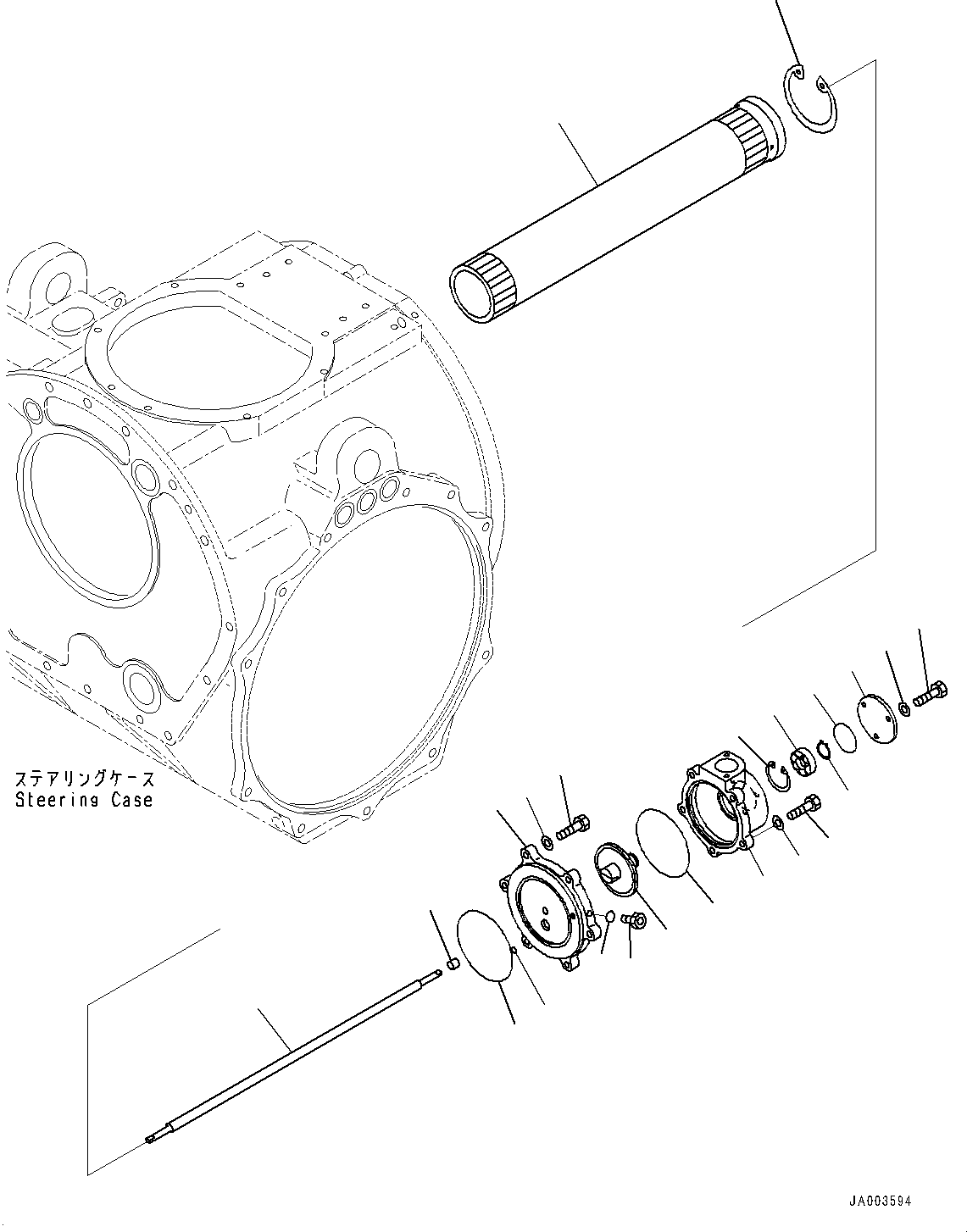 Komatsu parts book diagram for D375A-6 S/N 62001-UP (Mining Specification): POWER TRAIN, FINAL DRIVE, TORQUE SHAFT(#60001-101850)