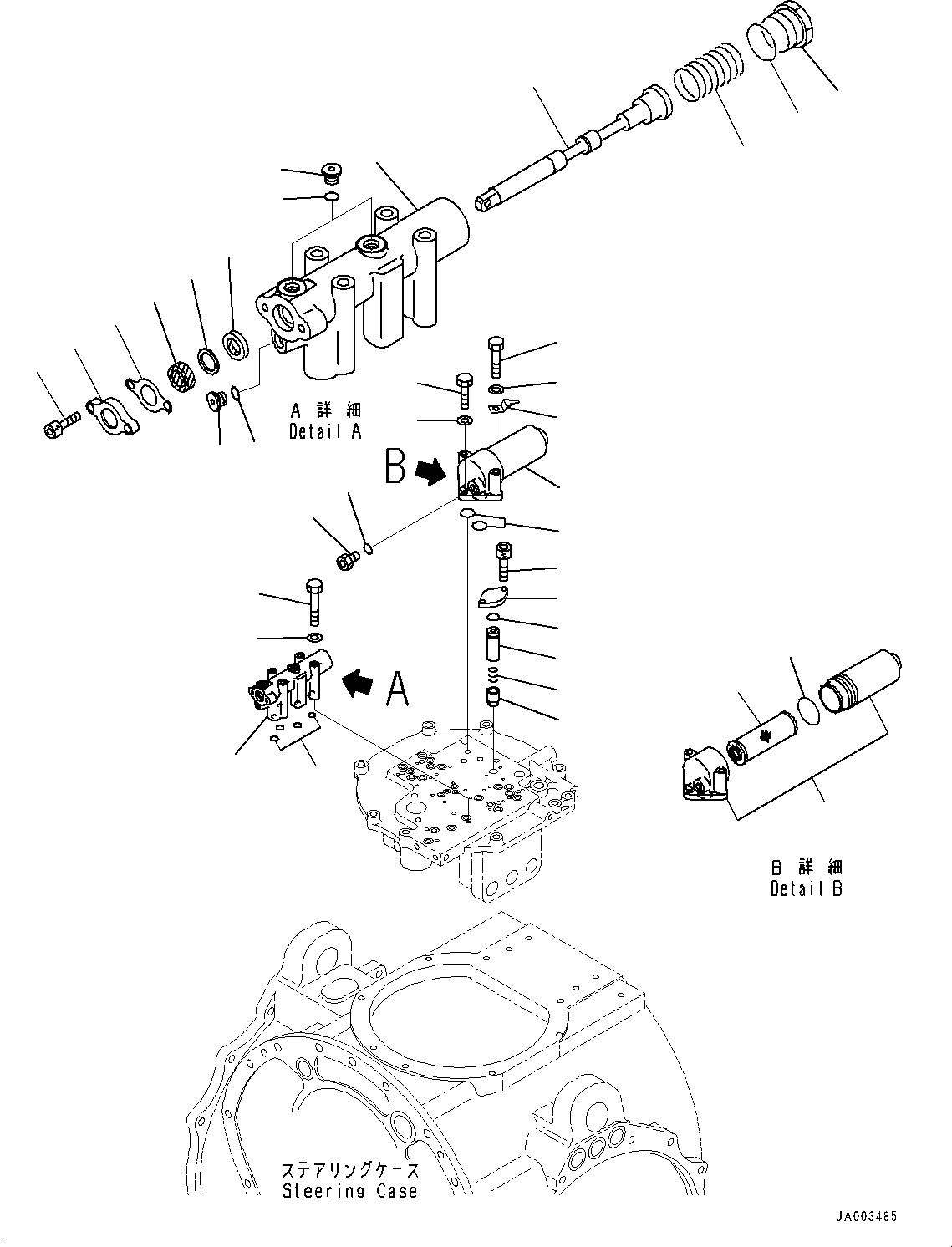 Komatsu parts book diagram for D375A-6 S/N 62001-UP (Mining Specification): POWER TRAIN, PARKING BRAKE VALVE(#60001-)