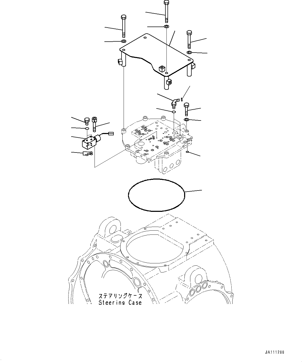 Komatsu parts book diagram for D375A-6 S/N 62001-UP (Mining Specification): POWER TRAIN, PREVENT STEEP BRAKE VALVE(#60001-)