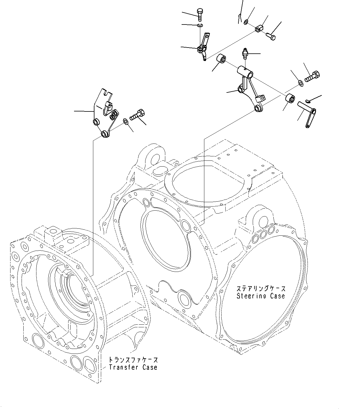 Komatsu parts book diagram for D375A-6 S/N 62001-UP (Mining Specification): POWER TRAIN, BRAKE LINKAGE(#60001-)