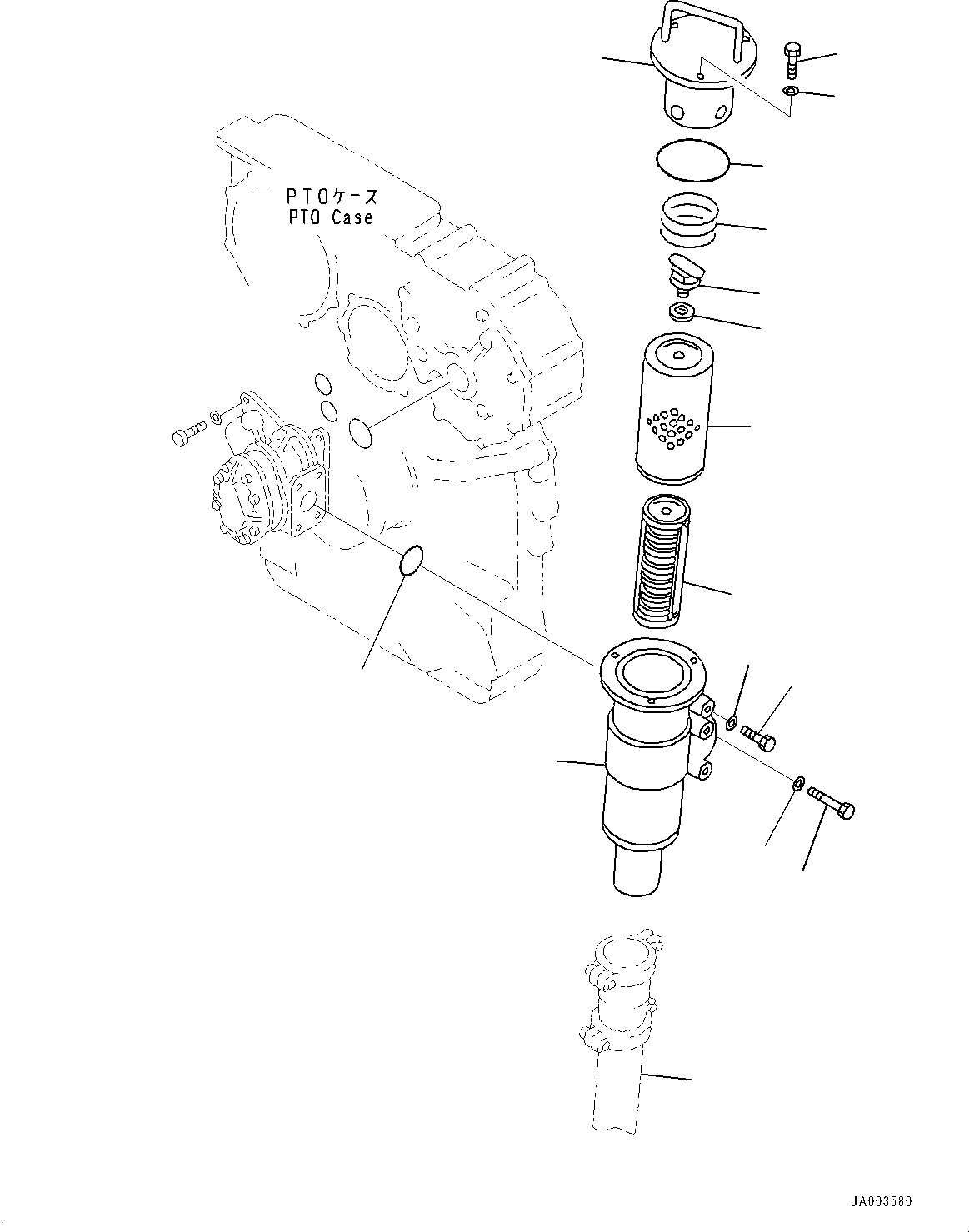 Komatsu parts book diagram for D375A-6 S/N 62001-UP (Mining Specification): POWER TRAIN, STRAINER(#60001-)