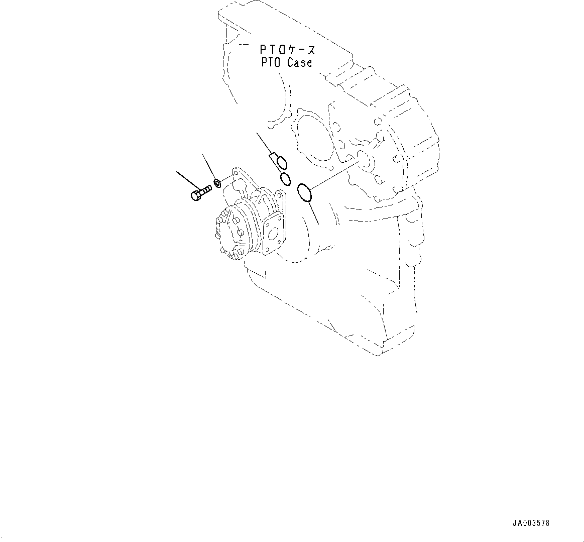 Komatsu parts book diagram for D375A-6 S/N 62001-UP (Mining Specification): POWER TRAIN, PUMP MOUNTING(#60001-)
