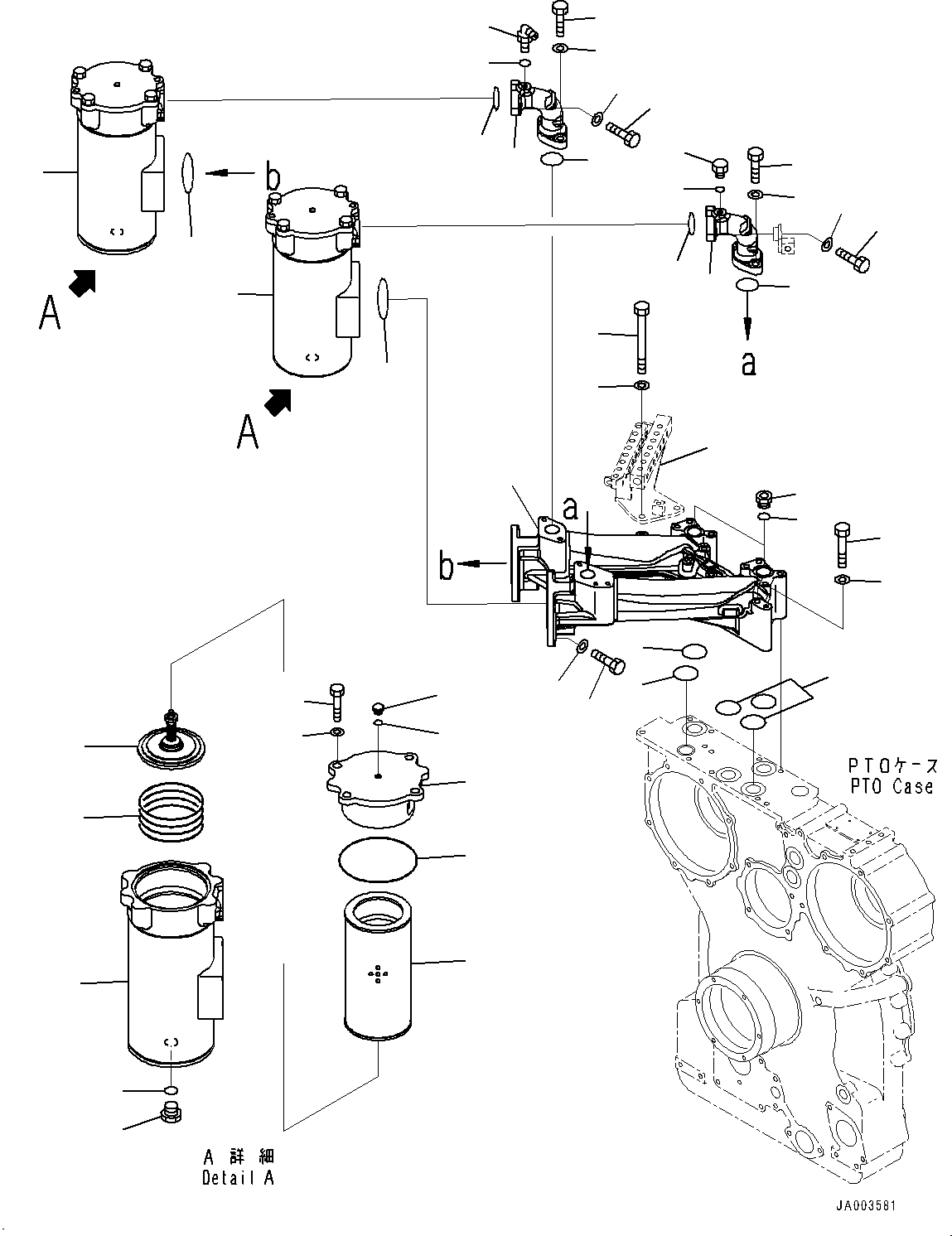 Komatsu parts book diagram for D375A-6 S/N 62001-UP (Mining Specification): POWER TRAIN, DELIVERY PIPING(#60001-)
