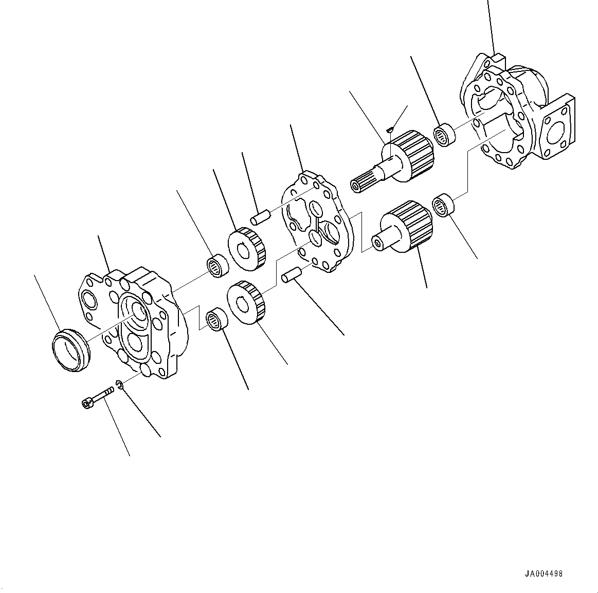 Komatsu parts book diagram for D375A-6 S/N 62001-UP (Mining Specification): POWER TRAIN, INNER PARTS, SCAVENGING PUMP(#60001-)