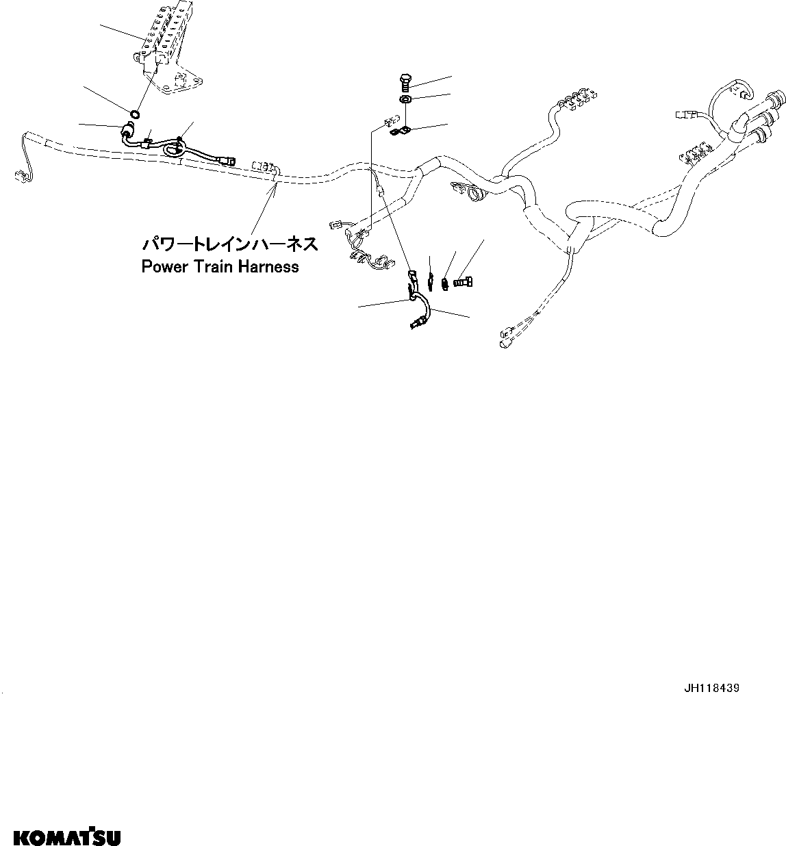 Komatsu parts book diagram for D375A-6 S/N 62001-UP (Mining Specification): ELECTRIC WIRING HARNESS FOR POWERTRAIN CONTROL, SENSOR(#60962-)