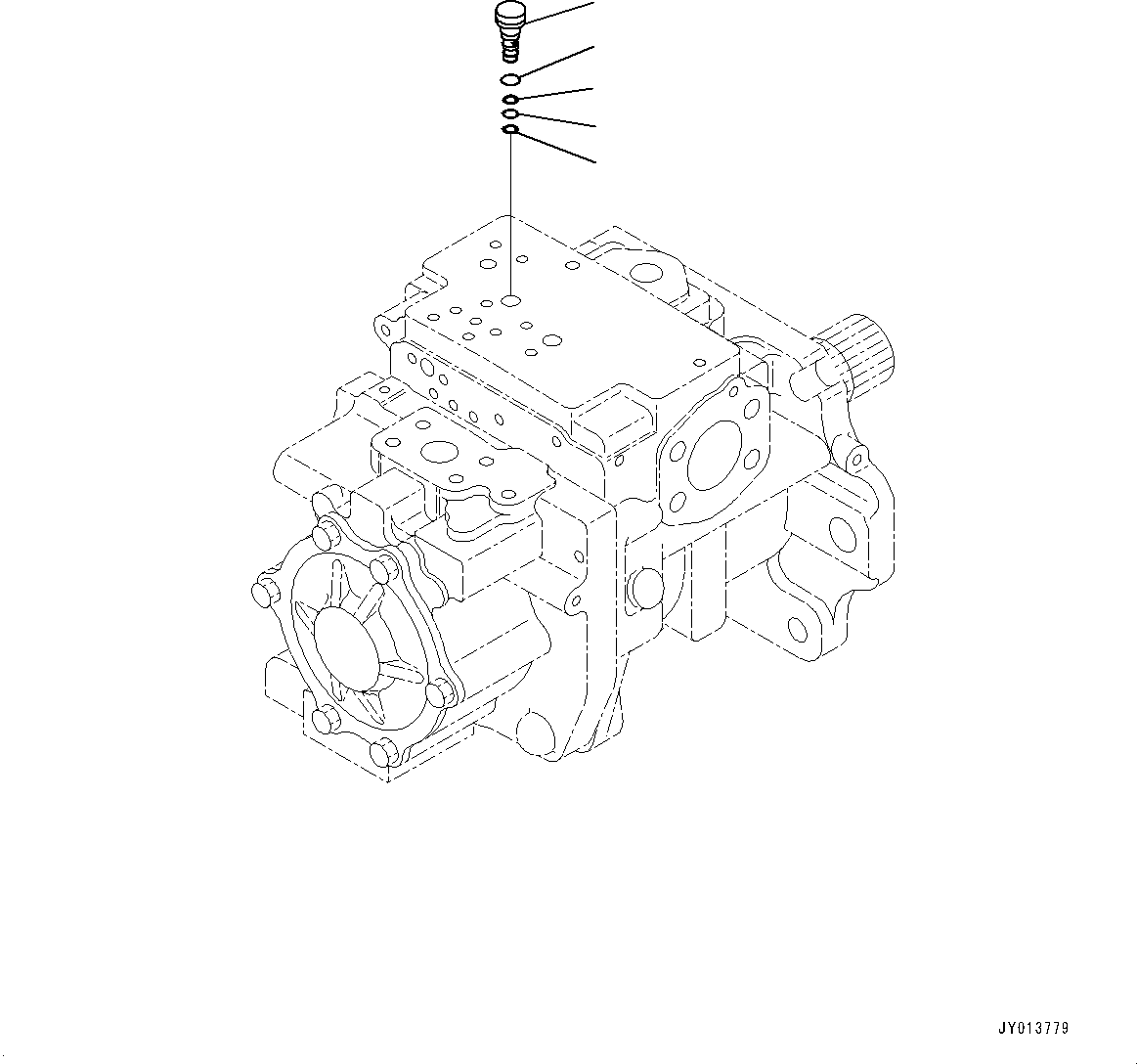 Komatsu parts book diagram for D375A-6 S/N 62001-UP (Mining Specification): HYDRAULIC PUMP, INNER PARTS (5/5)(#60001-60381)
