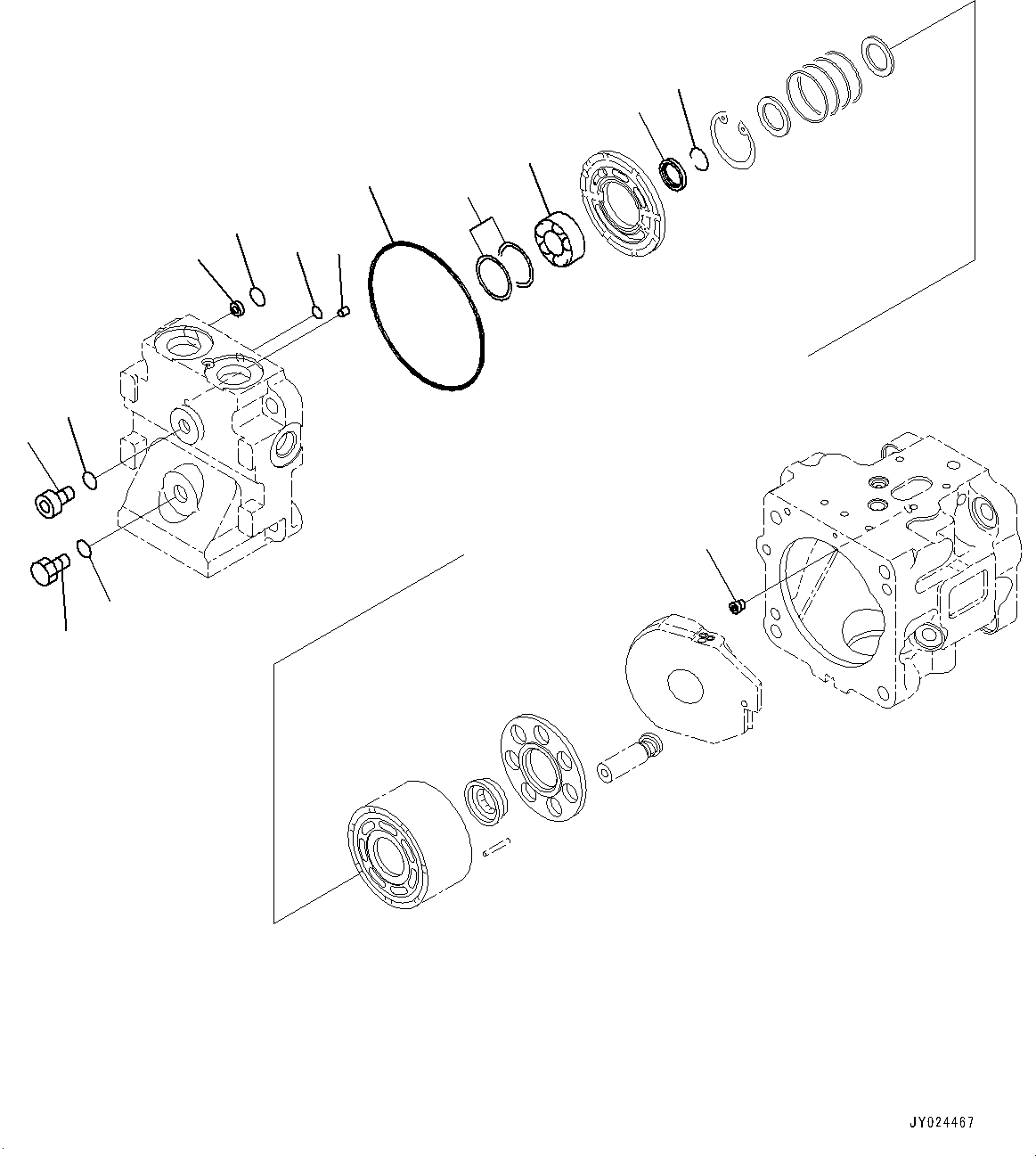 Komatsu parts book diagram for D375A-6 S/N 62001-UP (Mining Specification): COOLING FAN DRIVE PIPING, FAN PUMP (7/15)(#60001-)