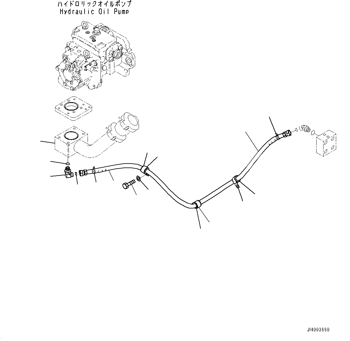 Komatsu parts book diagram for D375A-6 S/N 62001-UP (Mining Specification): QUICK COUPLER PIPING, HYDRAULIC OIL PIPING(#60001-)