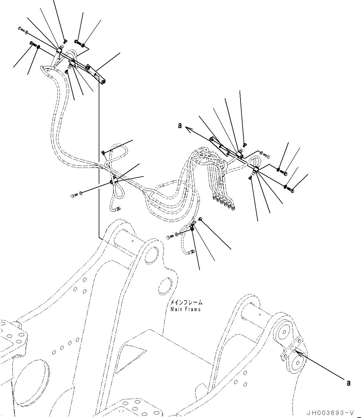 Komatsu parts book diagram for D375A-6 S/N 62001-UP (Mining Specification): RIPPER MOUNTING PIN, BLIND PARTS(#62001-)