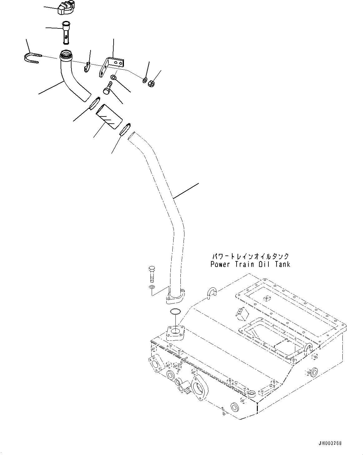 Komatsu parts book diagram for D375A-6 S/N 62001-UP (Mining Specification): POWER TRAIN OIL SUPPLY, (#60001-)