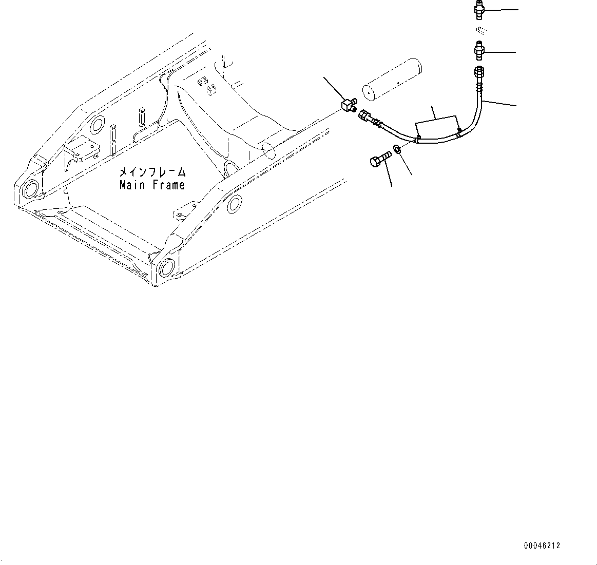 Komatsu parts book diagram for D375A-6 S/N 62001-UP (Mining Specification): EQUALIZER BAR AND PIVOT SHAFT, LUBRICATION(#60052-)