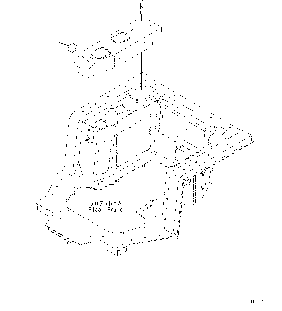 Komatsu parts book diagram for D375A-6 S/N 62001-UP (Mining Specification): FLOOR FRAME, PLATE(#62001-)