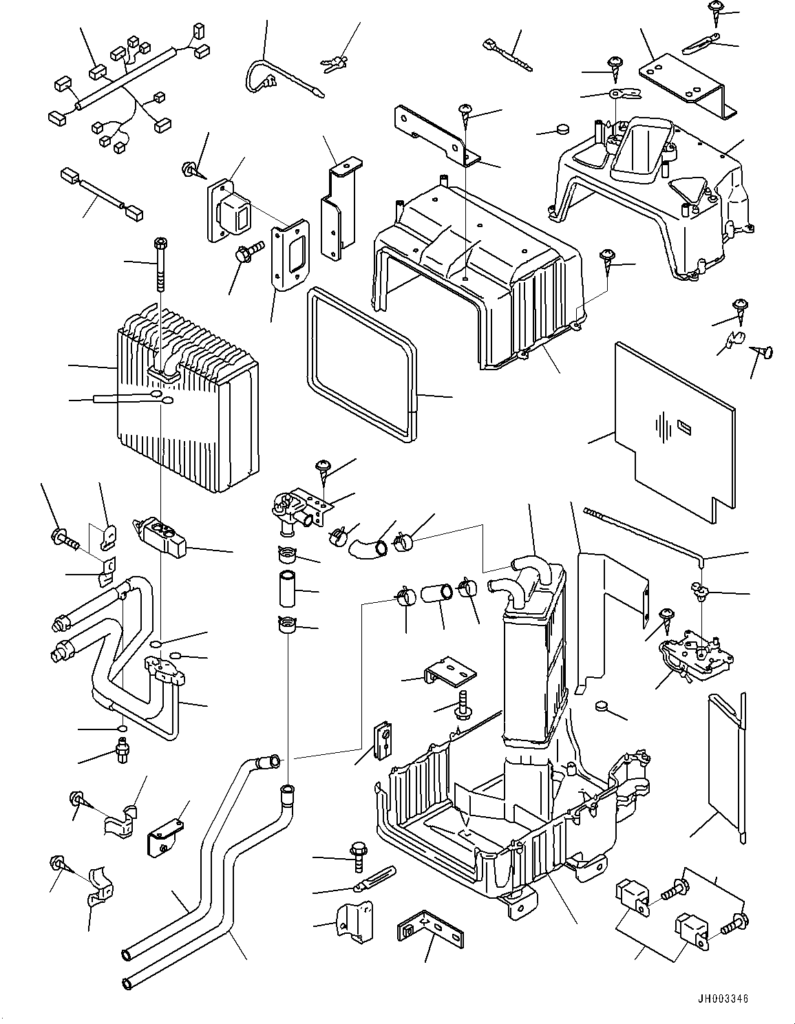 Komatsu parts book diagram for D375A-6 S/N 62001-UP (Mining Specification): DASHBOARD, AIR CONDITIONER UNIT(#60001-60885)
