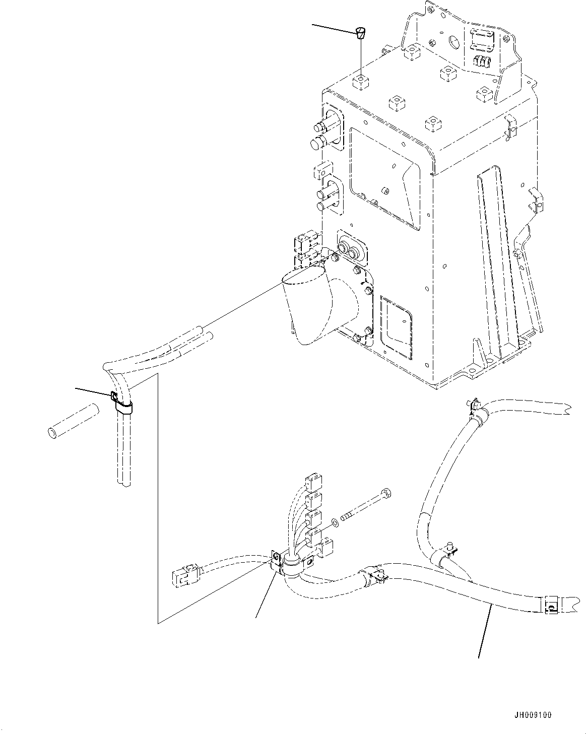 Komatsu parts book diagram for D375A-6 S/N 62001-UP (Mining Specification): DASHBOARD, AIR CONDITIONER DRAIN PIPING MOUNTING(#60196-)