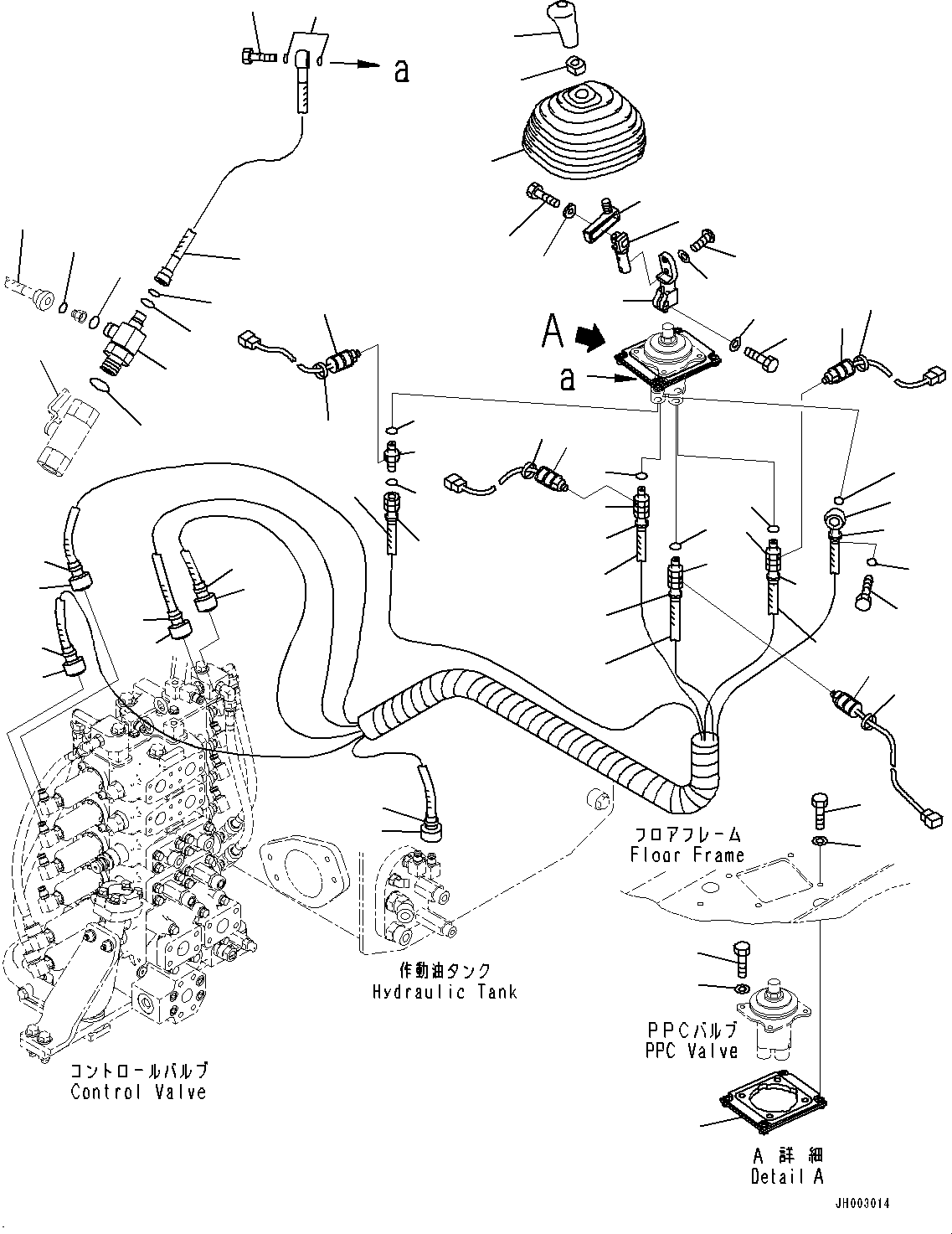 Komatsu parts book diagram for D375A-6 S/N 62001-UP (Mining Specification): FLOOR FRAME, PPC VALVE FOR RIPPER(#62001-)