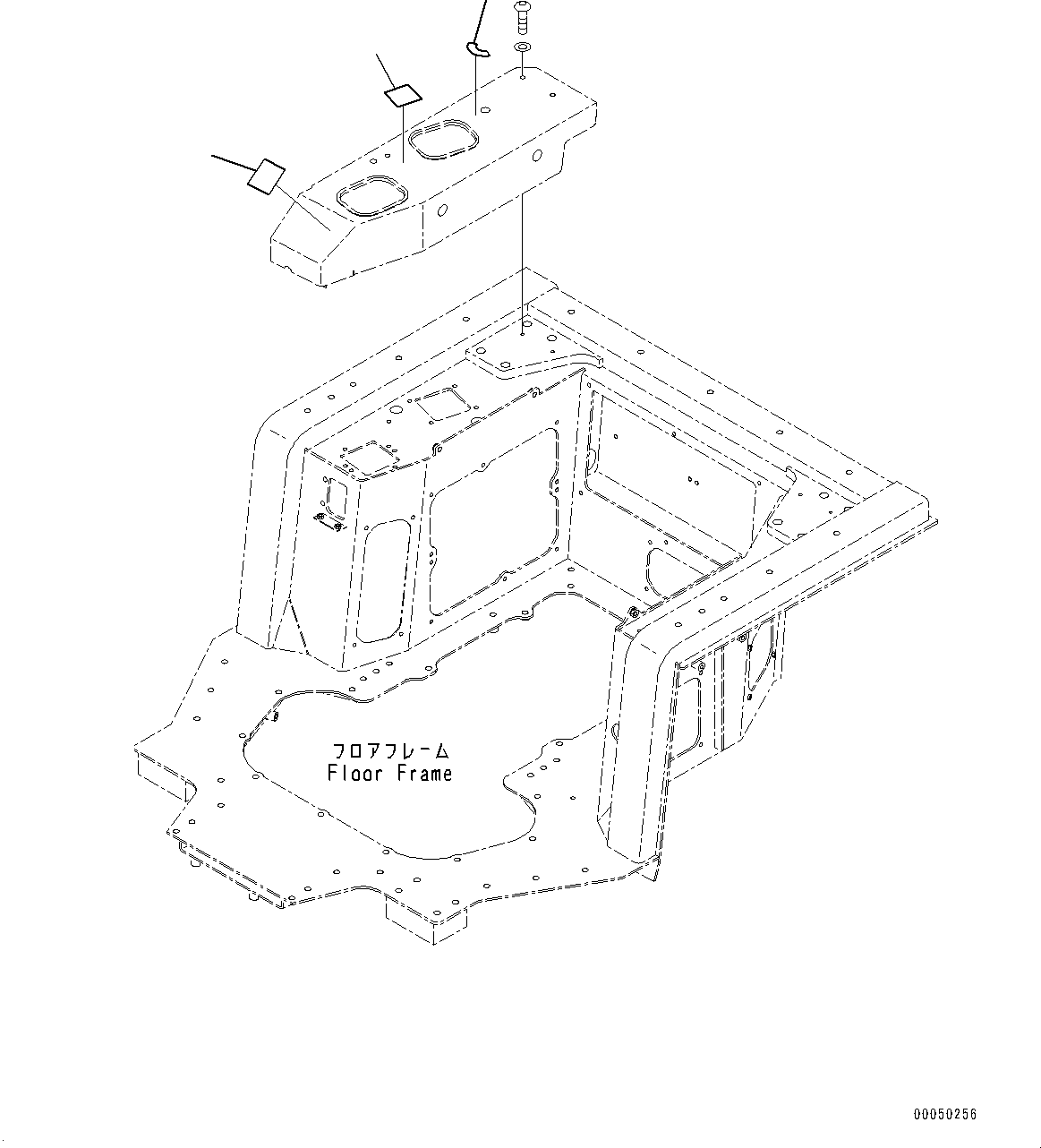 Komatsu parts book diagram for D375A-6 S/N 62001-UP (Mining Specification): FLOOR FRAME, PLATE(#62001-)