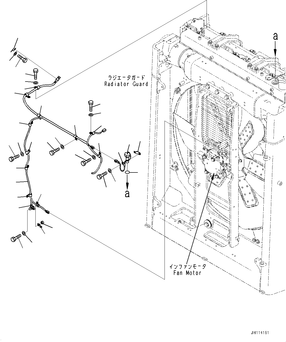 Komatsu parts book diagram for D375A-6 S/N 62001-UP (Mining Specification): RADIATOR GUARD, WIRING HARNESS(#62001-)
