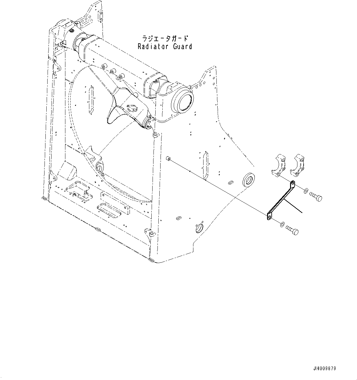 Komatsu parts book diagram for D375A-6 S/N 62001-UP (Mining Specification): RADIATOR GUARD, SHIPPING PARTS(#62001-)