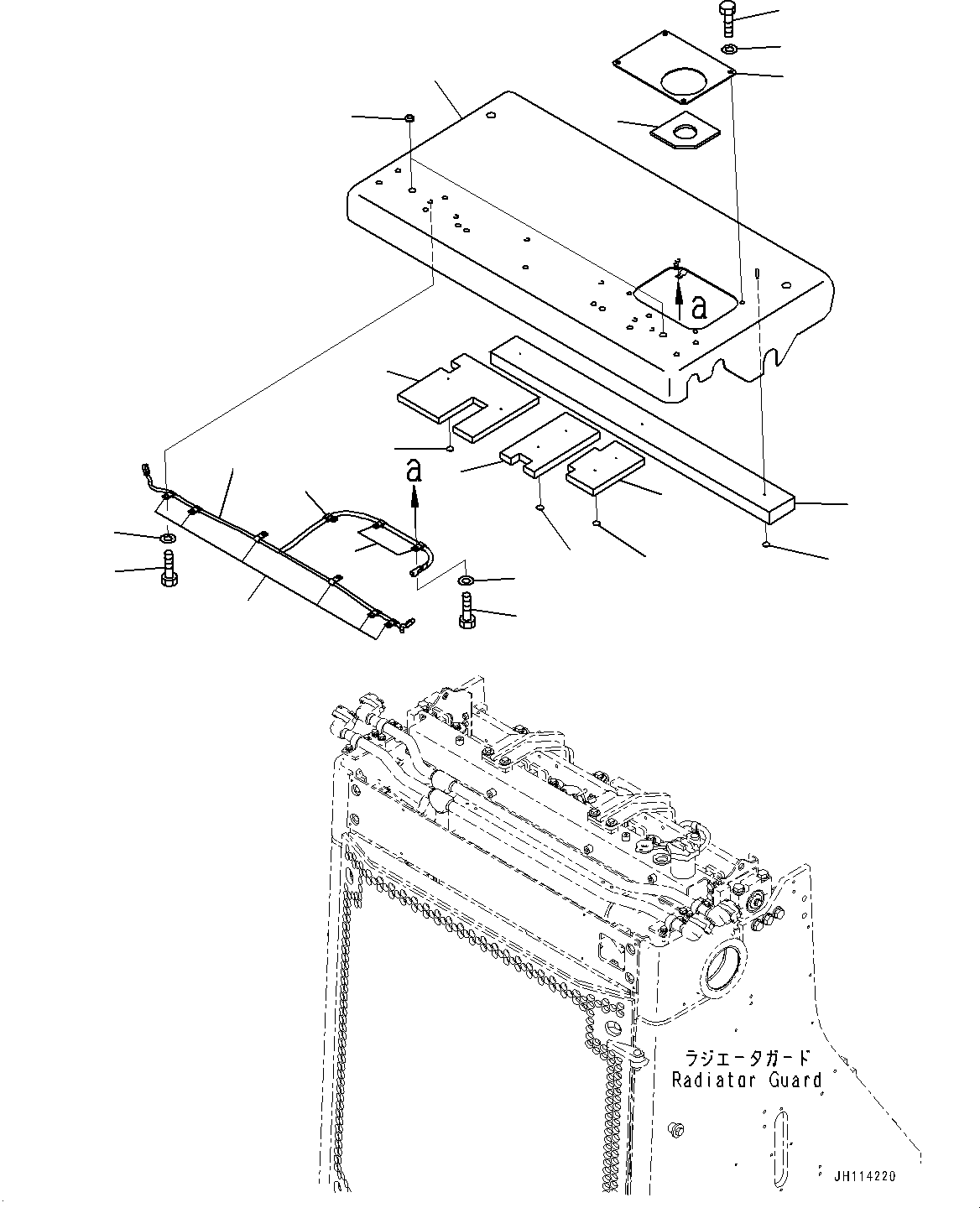 Komatsu parts book diagram for D375A-6 S/N 62001-UP (Mining Specification): HOOD, SMALL HOOD(#62001-)