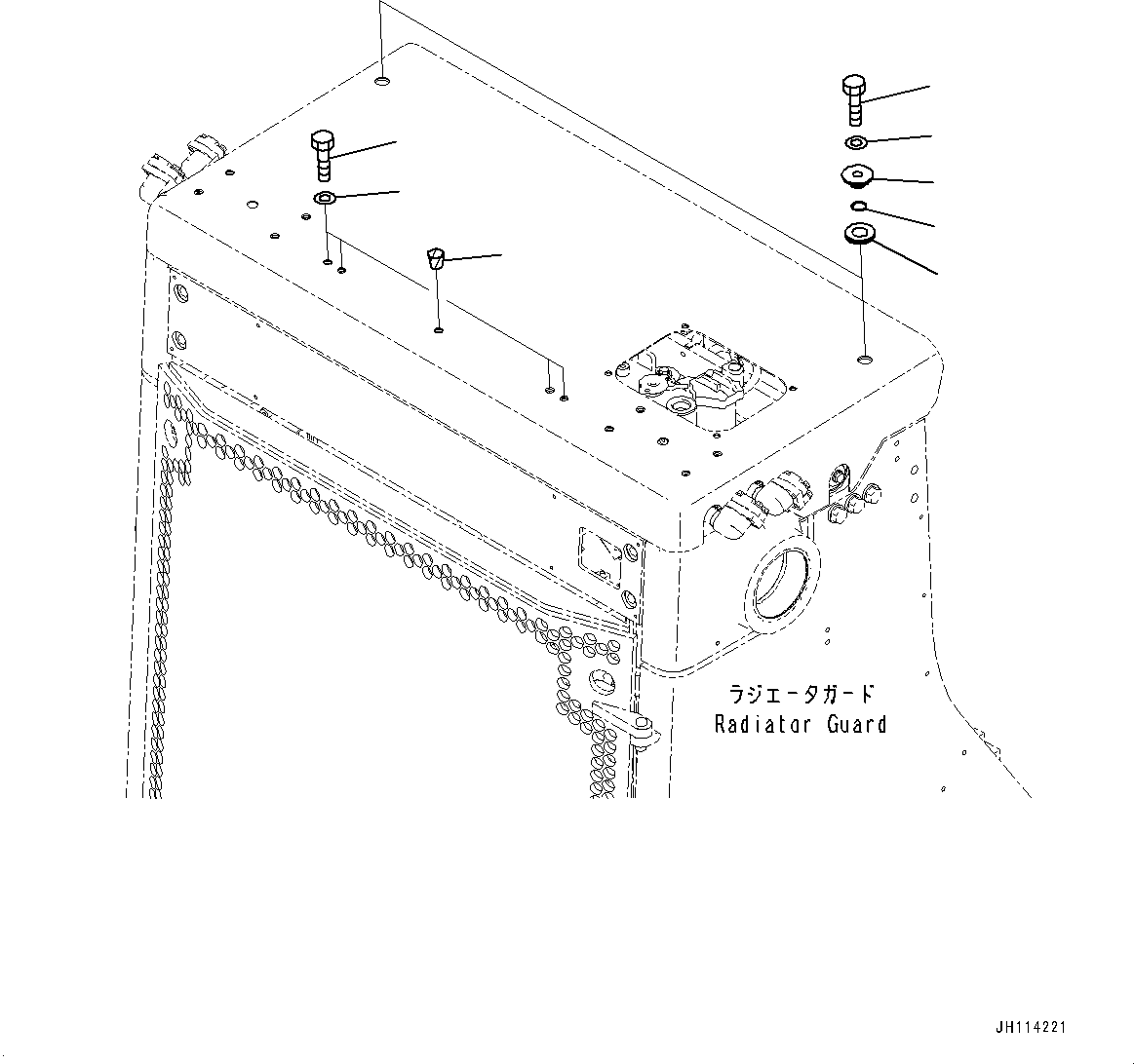 Komatsu parts book diagram for D375A-6 S/N 62001-UP (Mining Specification): HOOD, HEADLAMP(#62001-)