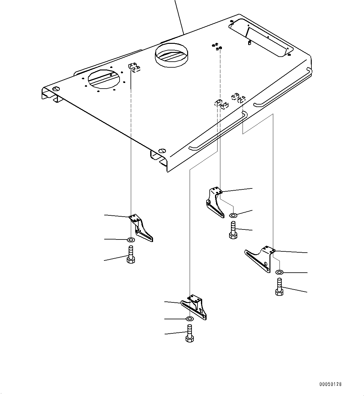 Komatsu parts book diagram for D375A-6 S/N 62001-UP (Mining Specification): ENGINE HOOD AND SIDE COVER GROUP, HOOD(#60001-)