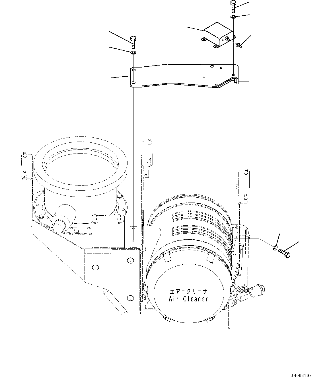 Komatsu parts book diagram for D375A-6 S/N 62001-UP (Mining Specification): ENGINE HOOD AND SIDE COVER GROUP, FUEL PRIMING PUMP SWITCH(#60001-)