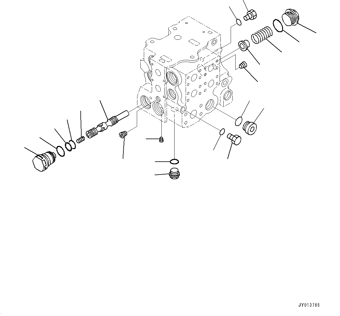 Komatsu parts book diagram for D375A-6 S/N 62001-UP (Mining Specification): FENDER, CONTROL VALVE, 6-SPOOL (2/10)(#62001-)