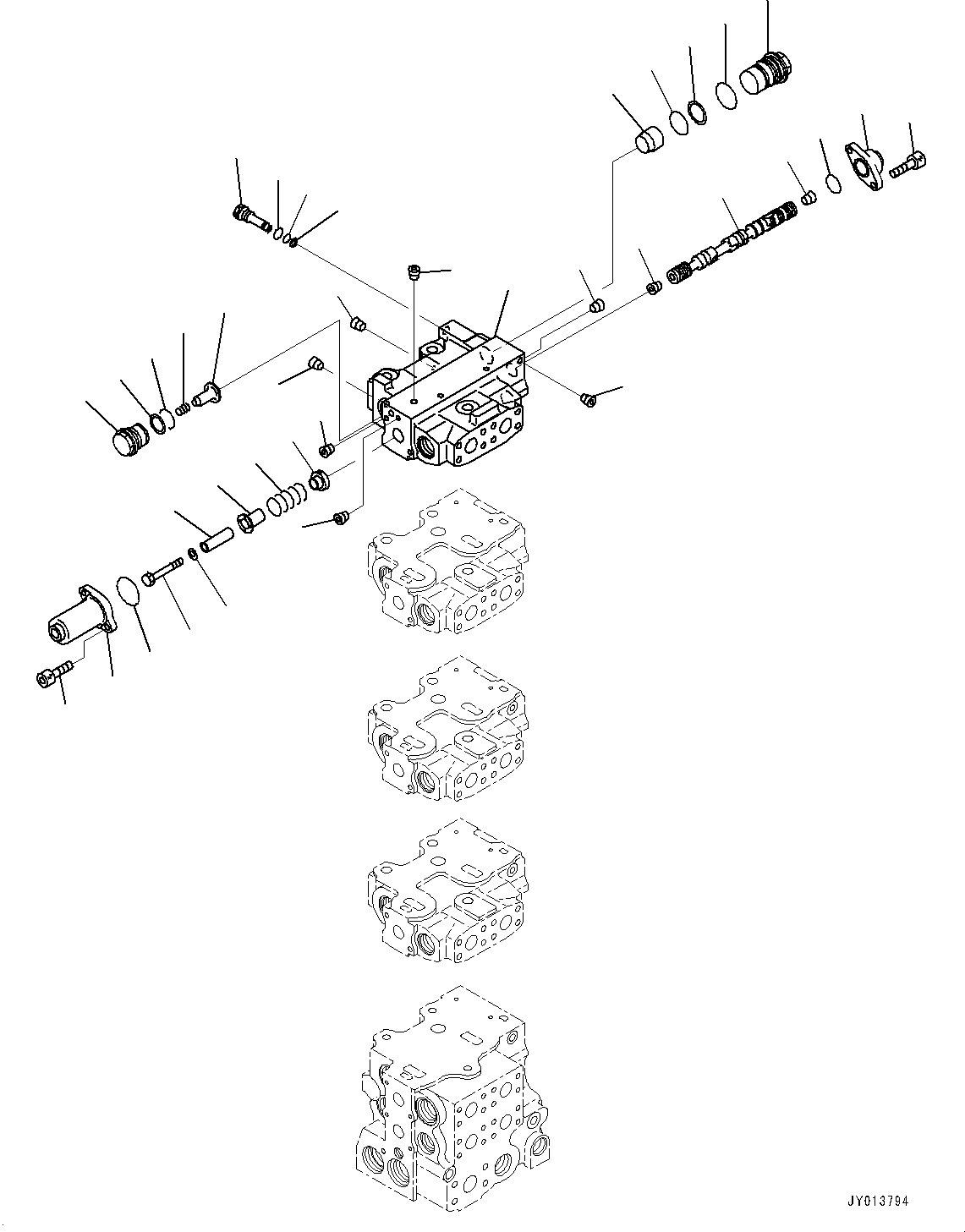 Komatsu parts book diagram for D375A-6 S/N 62001-UP (Mining Specification): FENDER, CONTROL VALVE, 6-SPOOL (8/10)(#62001-)