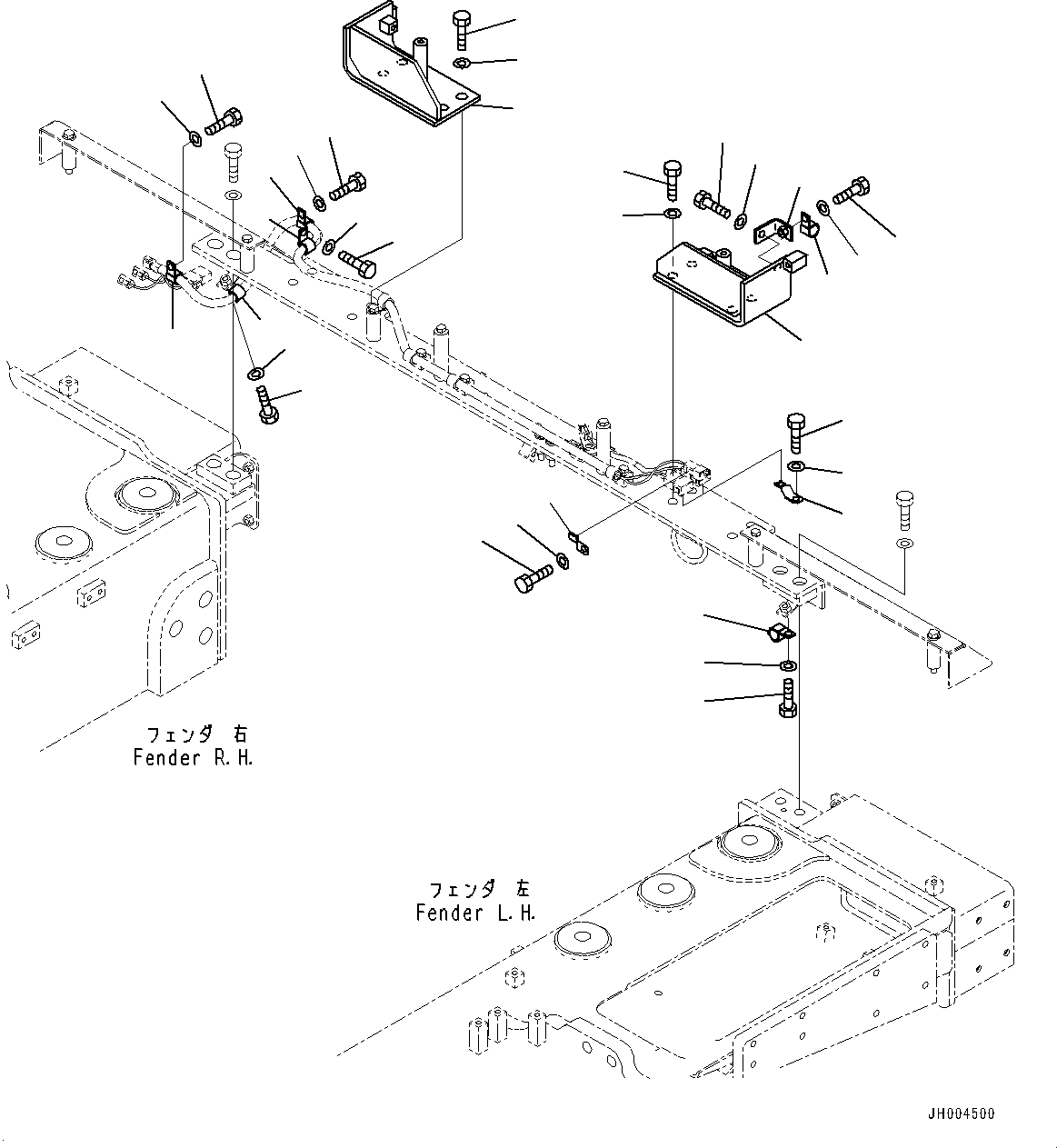 Komatsu parts book diagram for D375A-6 S/N 62001-UP (Mining Specification): REAR COVER, PLATFORM RELATED PARTS(#60014-)
