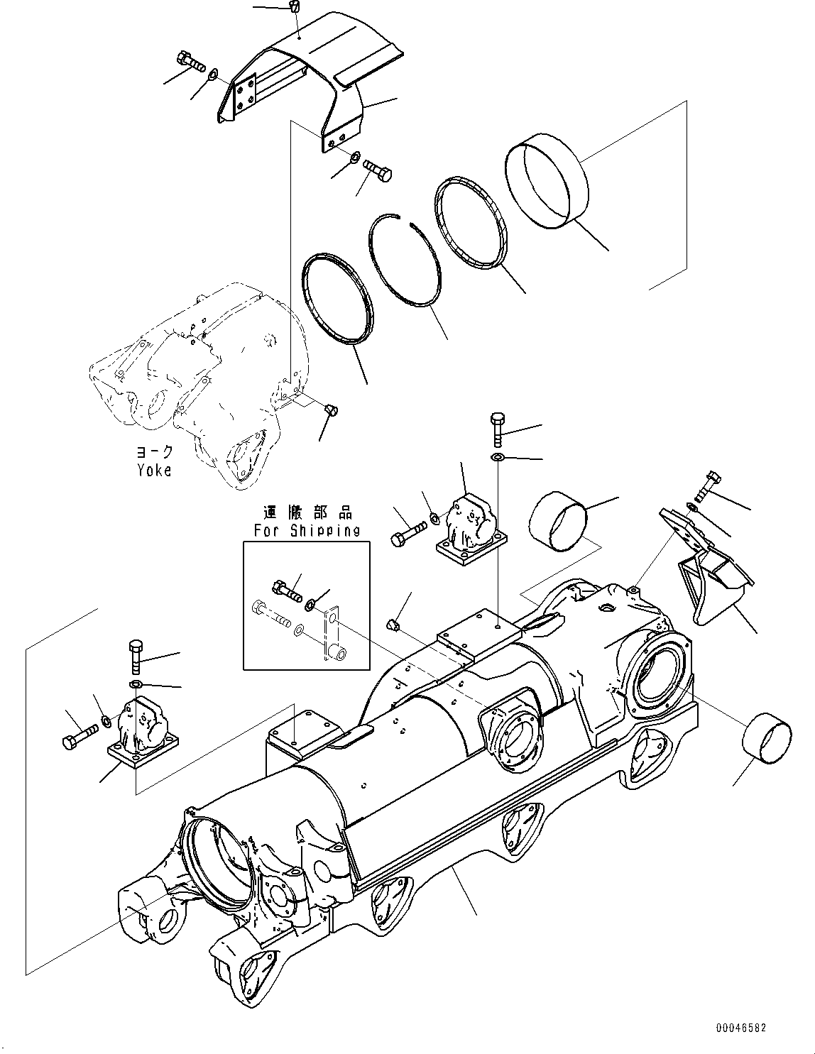 Komatsu parts book diagram for D375A-6 S/N 62001-UP (Mining Specification): TRACK FRAME, FRAME R.H.(#60001-60354)