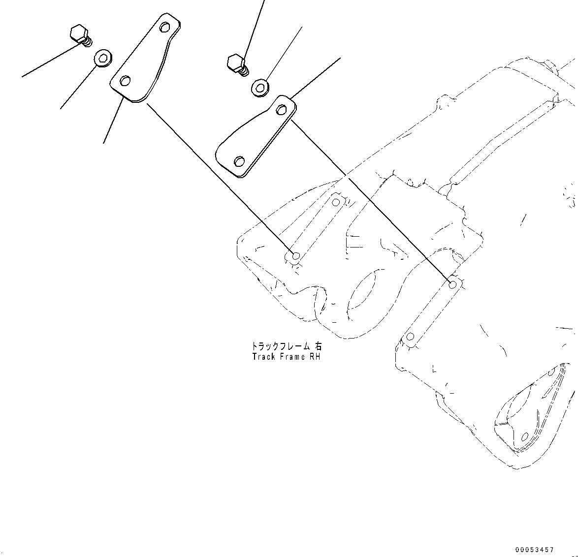 Komatsu parts book diagram for D375A-6 S/N 62001-UP (Mining Specification): TRACK FRAME, COVER, R.H.(#60001-)