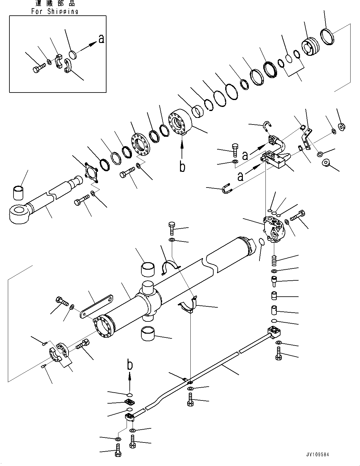 Komatsu parts book diagram for D375A-6 S/N 62001-UP (Mining Specification): DOZER BLADE LIFT CYLINDER, INNER PARTS, BLADE LIFT CYLINDER, L.H.(#60788-60830)