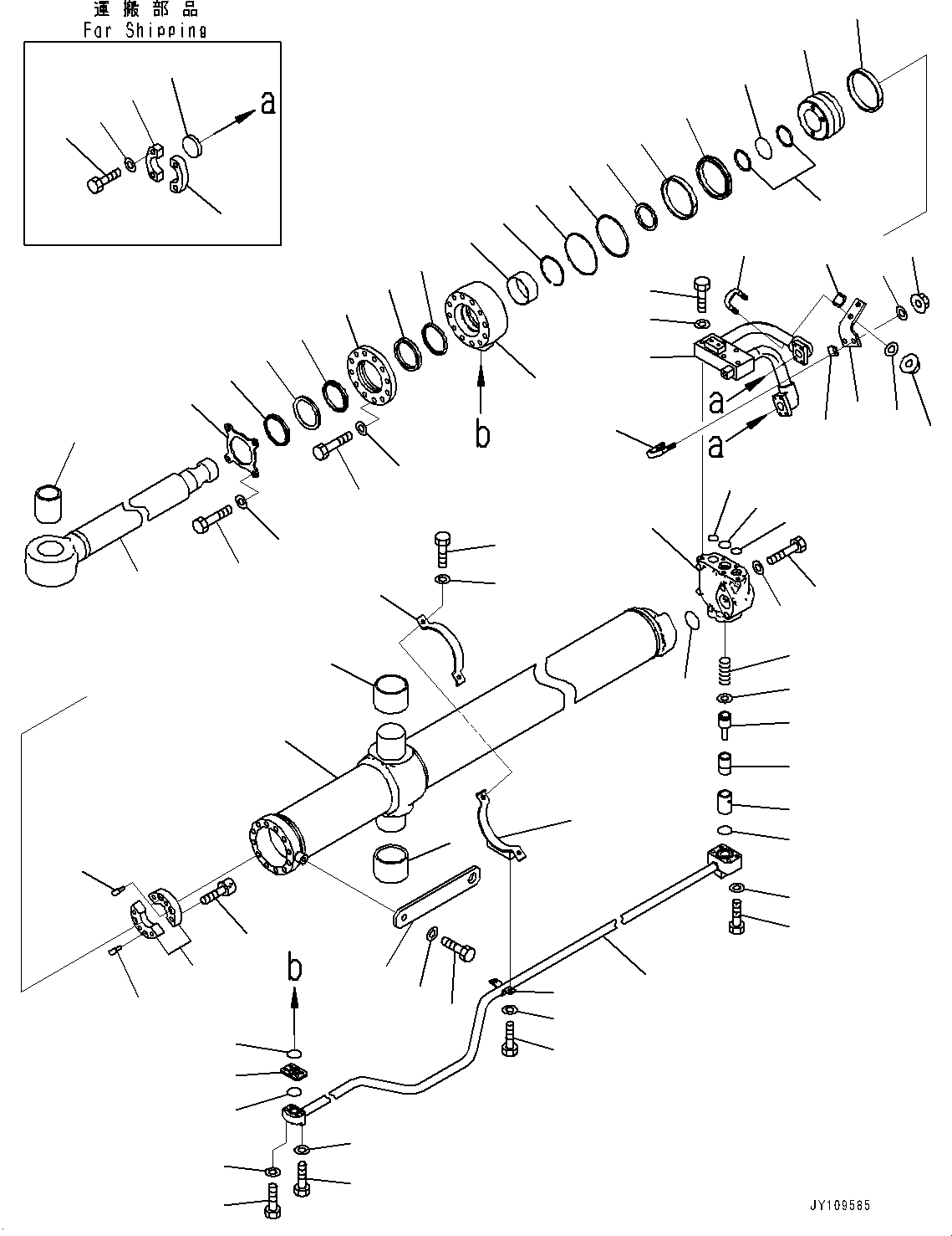 Komatsu parts book diagram for D375A-6 S/N 62001-UP (Mining Specification): DOZER BLADE LIFT CYLINDER, INNER PARTS, BLADE LIFT CYLINDER, R.H.(#60788-60830)