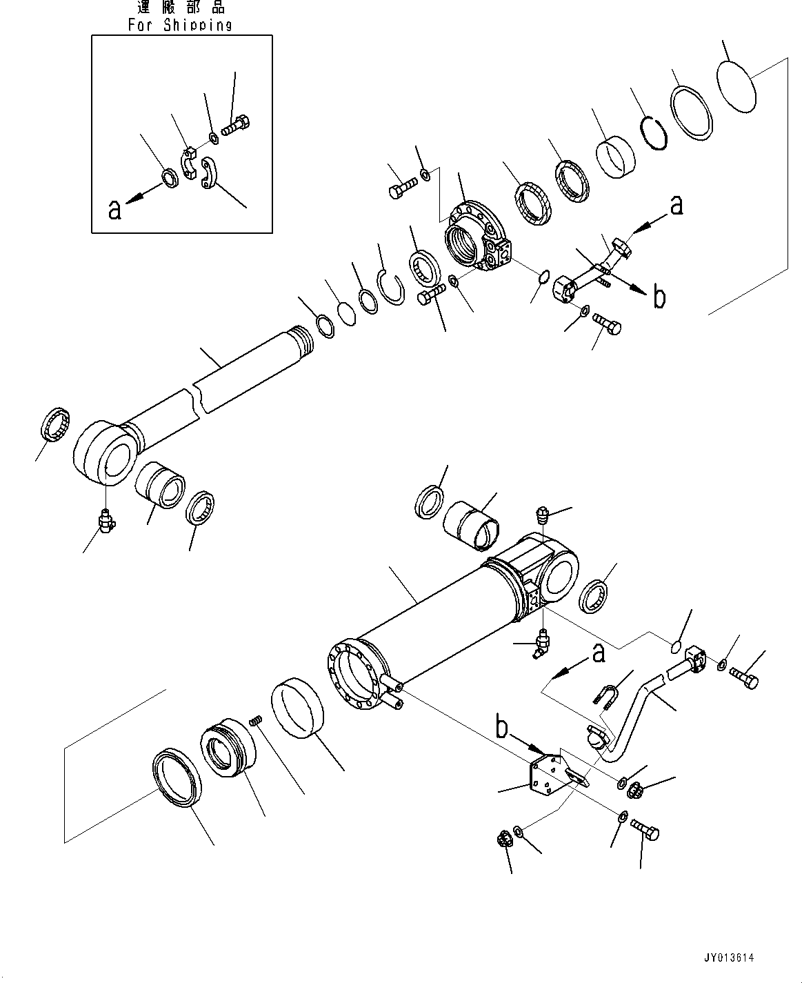 Komatsu parts book diagram for D375A-6 S/N 62001-UP (Mining Specification): RIPPER, INNER PARTS, RIPPER TILT CYLINDER, L.H.(#60001-60274)