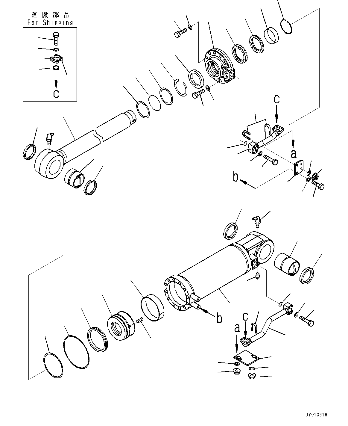 Komatsu parts book diagram for D375A-6 S/N 62001-UP (Mining Specification): RIPPER LIFT CYLINDER, RIPPER LIFT CYLINDER, L.H.(#60001-60003)
