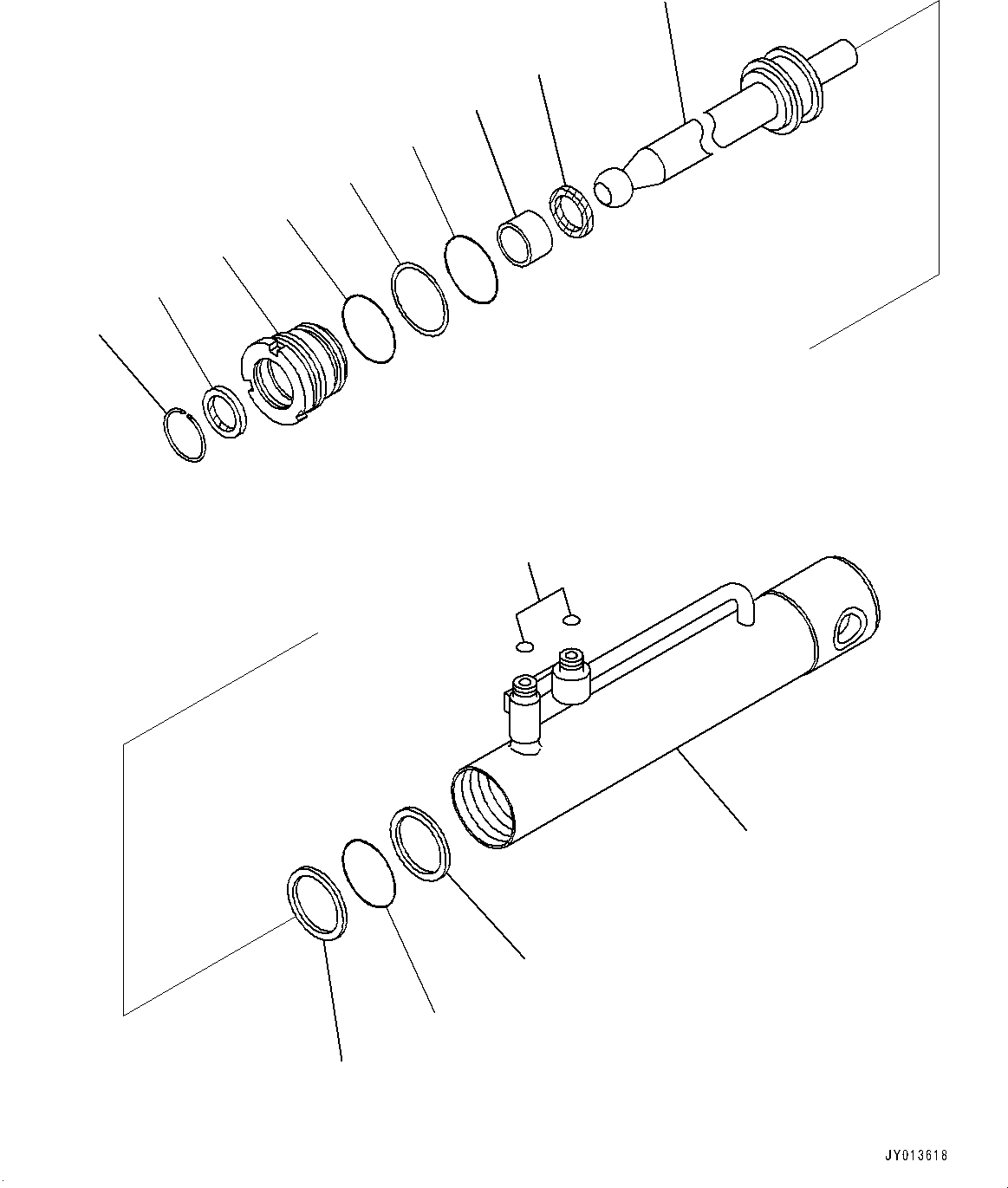 Komatsu parts book diagram for D375A-6 S/N 62001-UP (Mining Specification): RIPPER, PIN PULLER CYLINDER (VARIABLE DIGGING ANGLE GIANT RIPPER, SHORT PROTECTOR, PUSHER BLOCK)(#60001-)
