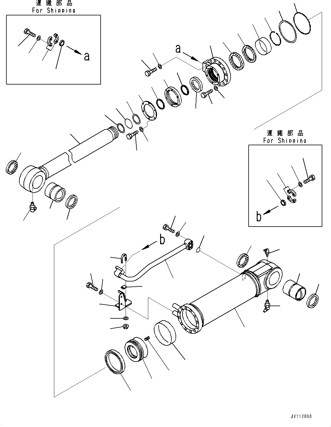 Komatsu parts book diagram for D375A-6 S/N 62001-UP (Mining Specification): RIPPER, INNER PARTS, RIPPER TILT CYLINDER, R.H. (COLD AREA SPECIFICATION FOR CHINA)(#60917-)