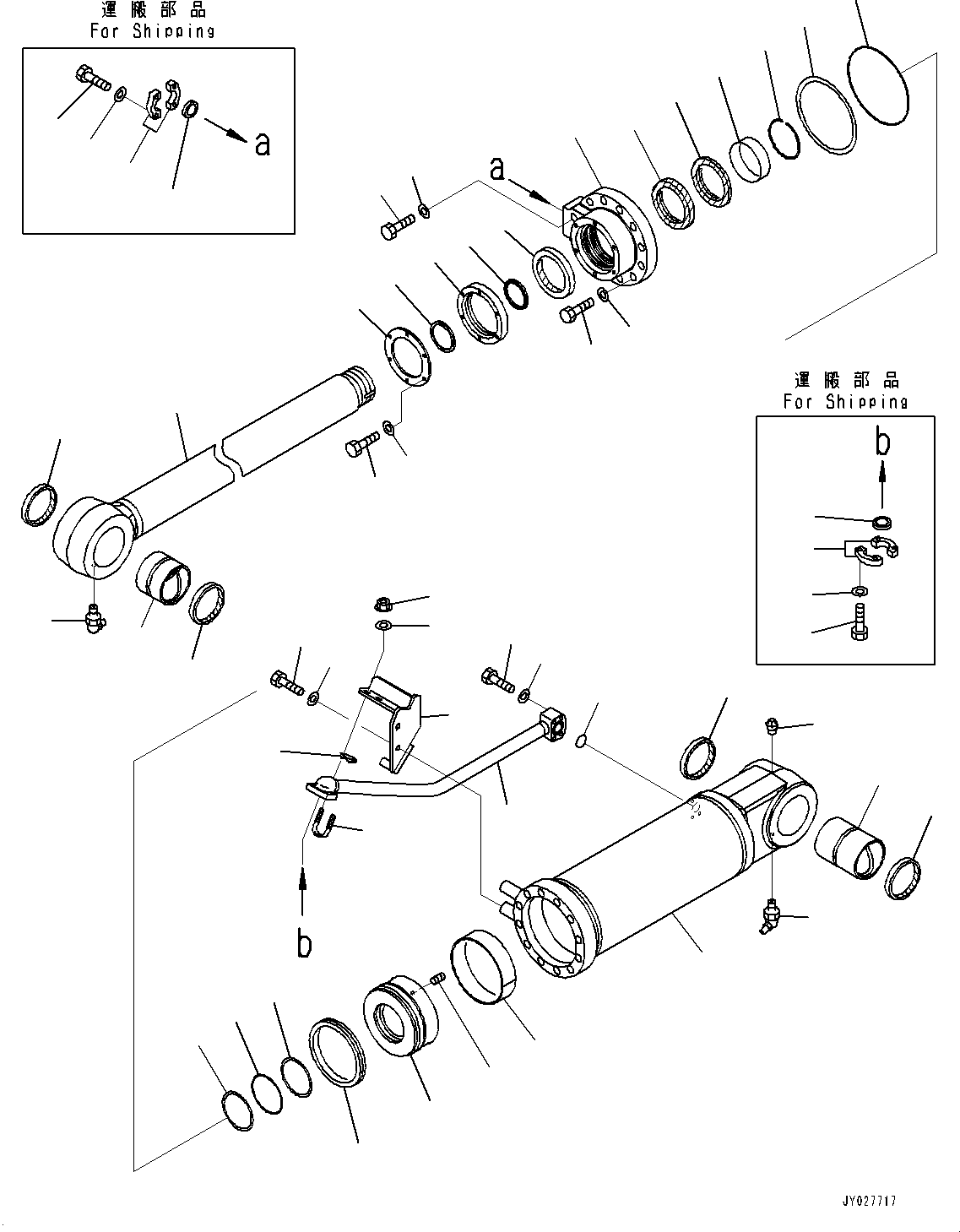Komatsu parts book diagram for D375A-6 S/N 62001-UP (Mining Specification): RIPPER, INNER PARTS, RIPPER LIFT CYLINDER, L.H. (COLD AREA SPECIFICATION FOR CHINA)(#60309-60916)