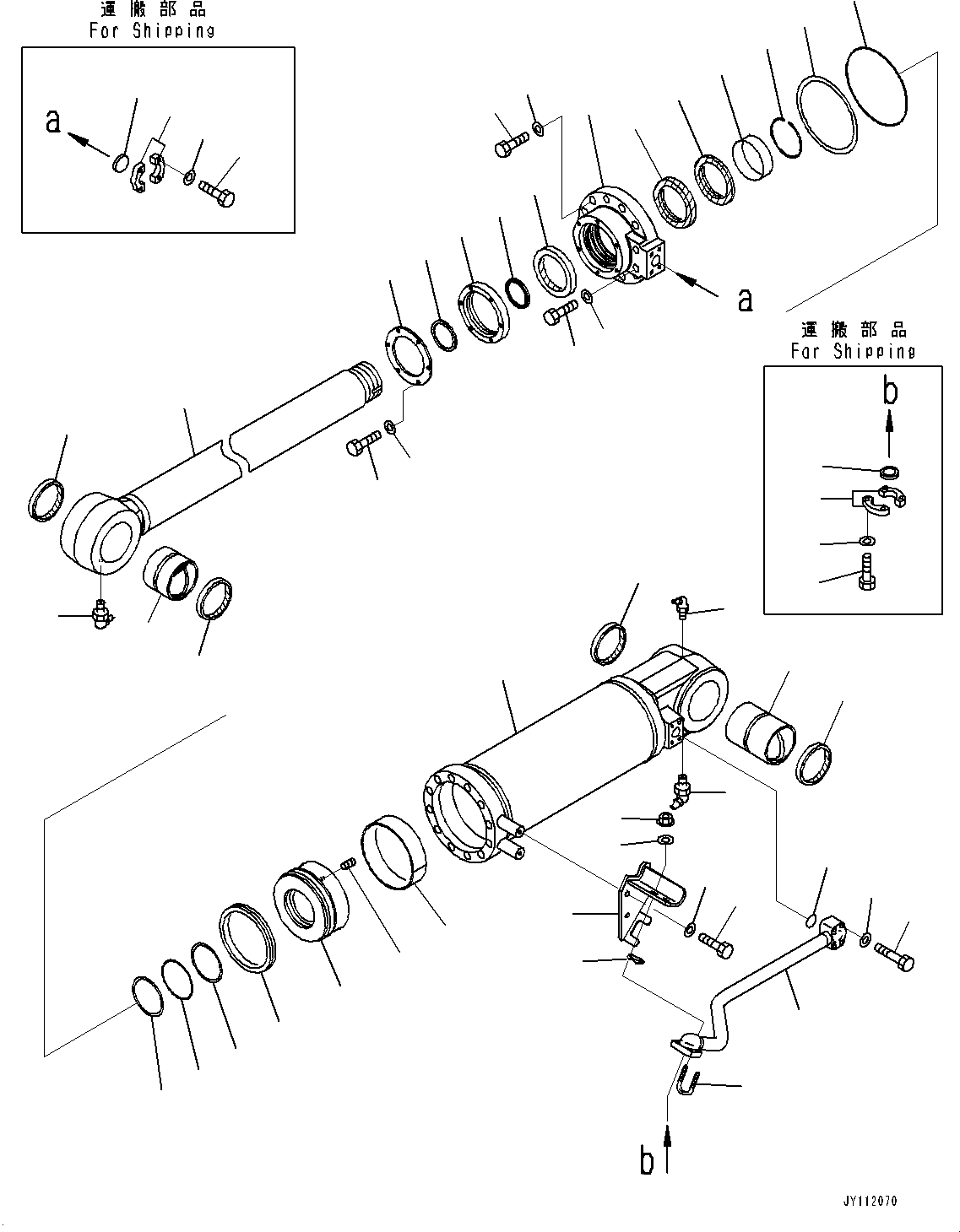 Komatsu parts book diagram for D375A-6 S/N 62001-UP (Mining Specification): RIPPER, INNER PARTS, RIPPER LIFT CYLINDER, R.H. (COLD AREA SPECIFICATION FOR CHINA)(#60917-)