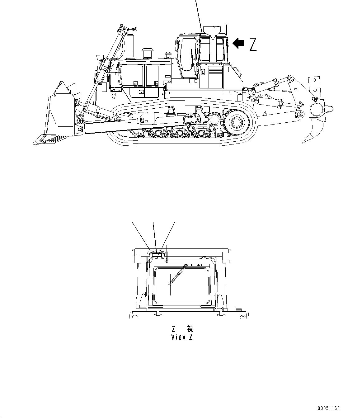 Komatsu parts book diagram for D375A-6 S/N 62001-UP (Mining Specification): ROPS PLATE, (#60001-)