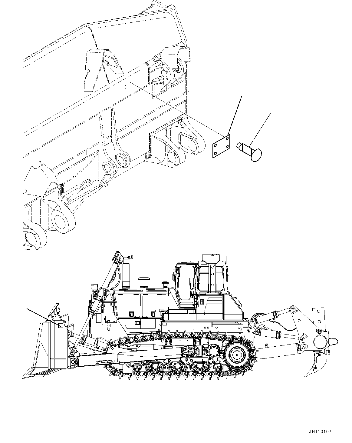 Komatsu parts book diagram for D375A-6 S/N 62001-UP (Mining Specification): DOZER BLADE PLATES, (1/2) (RUSSIA TECHNICAL REGULATION SAFETY CHECK SHEET)(#60877-)