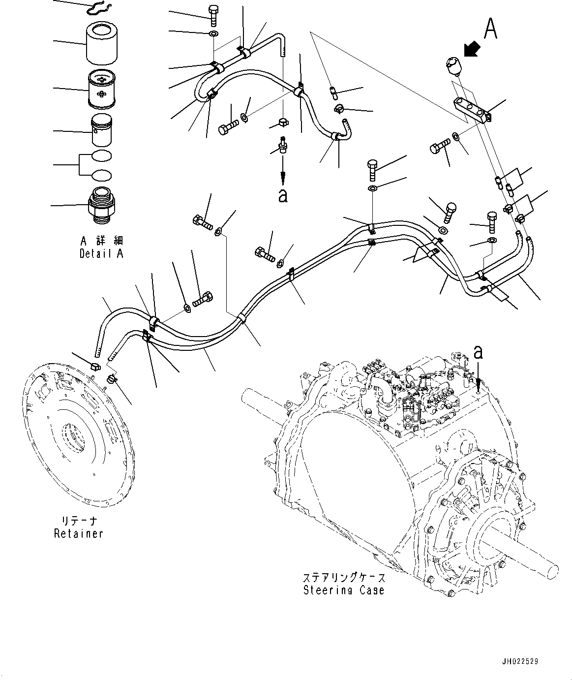 Komatsu parts book diagram for D375AI-8 S/N 81001-UP: REMOTE BREATHER, (#80015-)