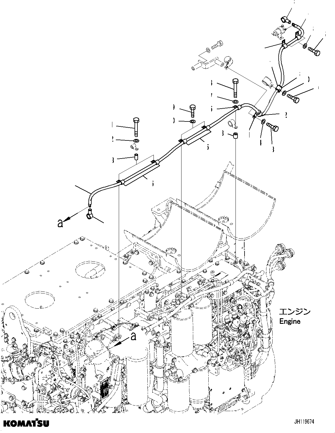 Komatsu parts book diagram for D375AI-8 S/N 81001-UP: ENGINE WIRING HARNESS, RIBBON HEATER(#81001-)