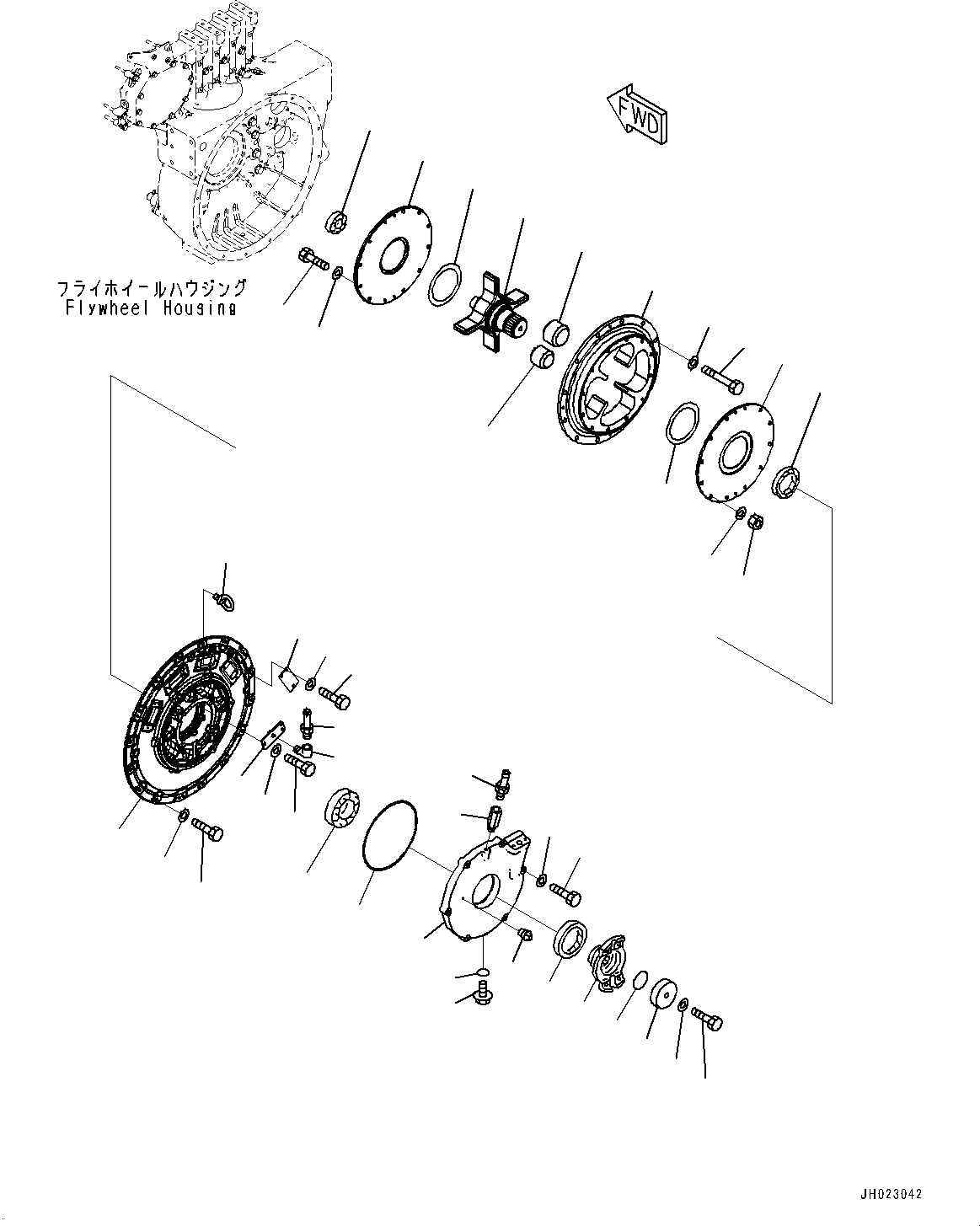 Komatsu parts book diagram for D375AI-8 S/N 81001-UP: DAMPER, (#80015-)