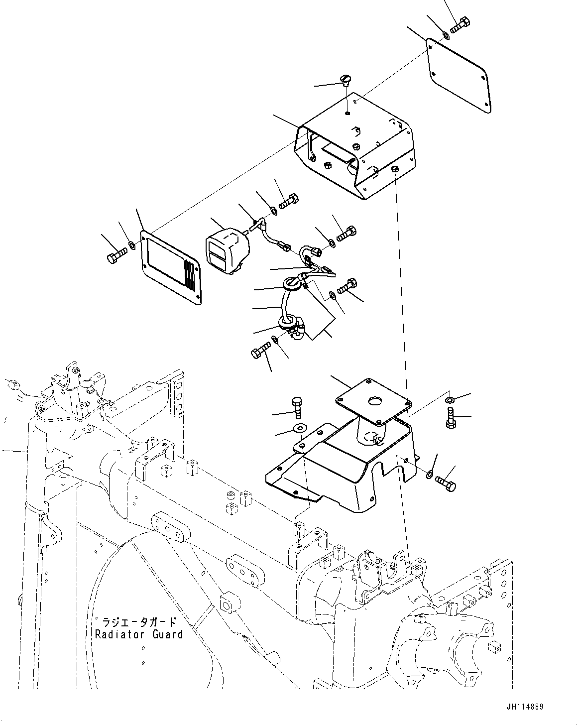 Komatsu parts book diagram for D375AI-8 S/N 81001-UP: HEADLAMP, HEADLAMP AND HORN, L.H.(#81001-)