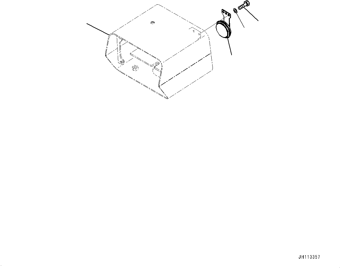 Komatsu parts book diagram for D375AI-8 S/N 81001-UP: HORN, L.H.(#81001-)