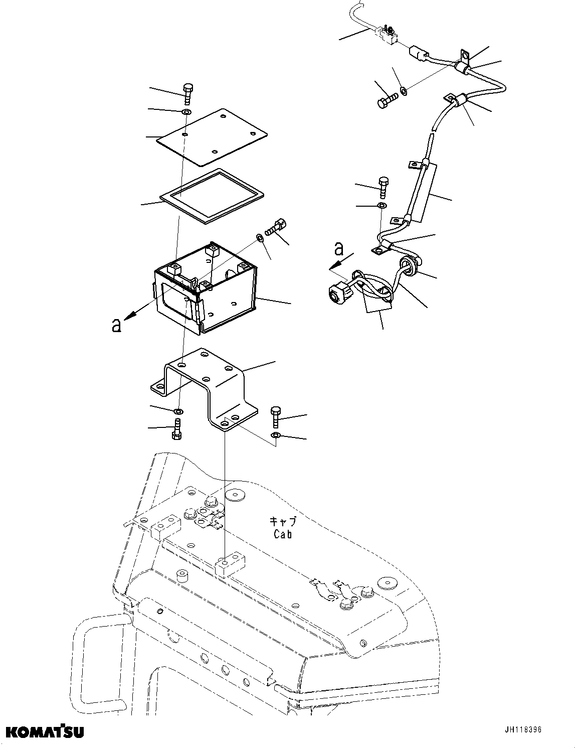 Komatsu parts book diagram for D375AI-8 S/N 81001-UP: REMOTE MONITOR CAMERA, FRONT CAMERA(#80001-)