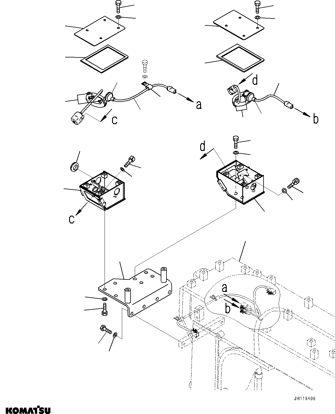 Komatsu parts book diagram for D375AI-8 S/N 81001-UP: REMOTE MONITOR CAMERA, CAMERA, R.H.(#80001-)