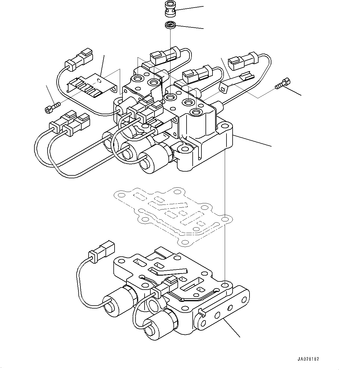 Komatsu parts book diagram for D375AI-8 S/N 81001-UP: POWER TRAIN, TRANSMISSION CONTROL VALVE (ECMV)(#80015-)