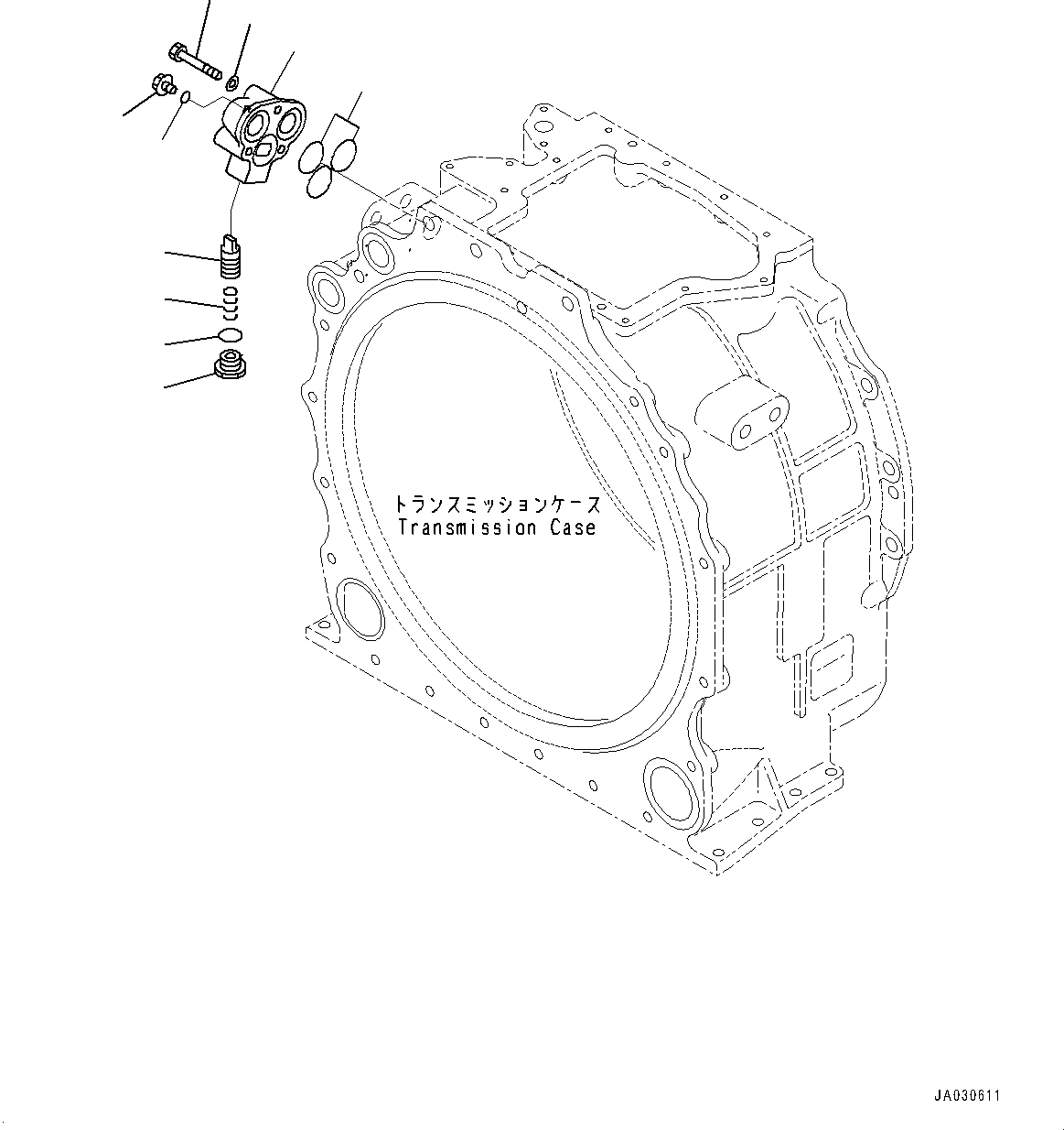 Komatsu parts book diagram for D375AI-8 S/N 81001-UP: POWER TRAIN, MAIN FLOW SELECTOR VALVE(#80015-)